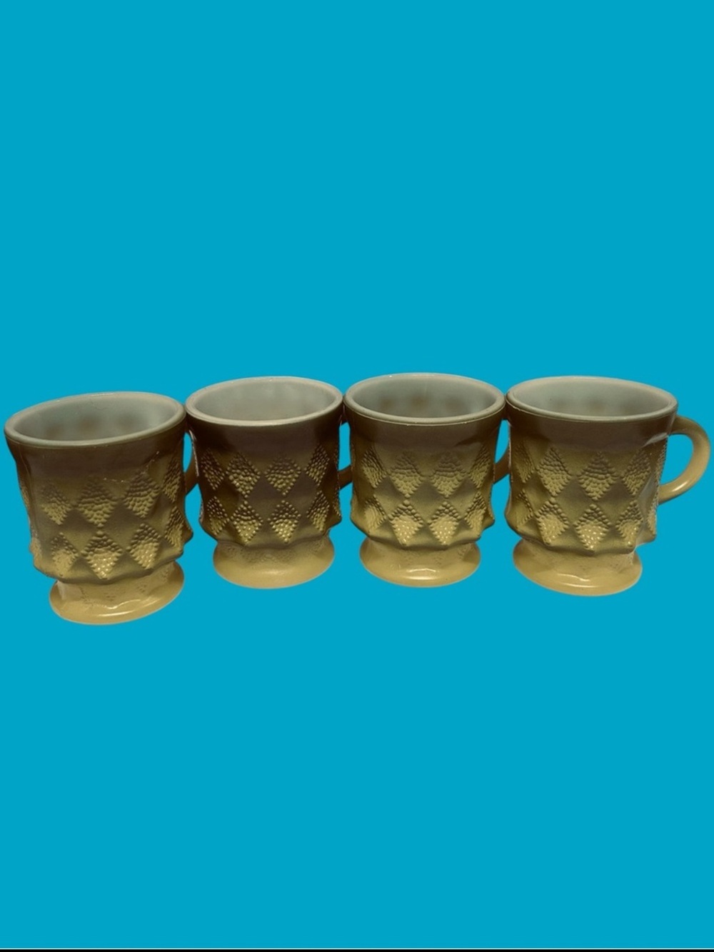 Vintage Fire-King Kimberly Coffee Mug Set (4)
